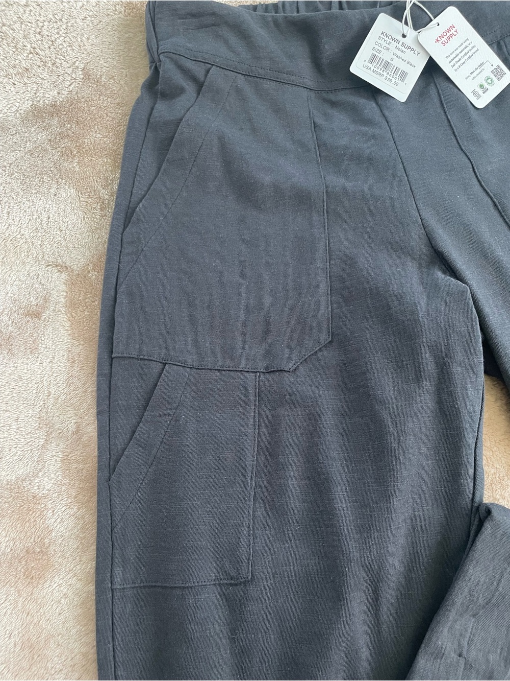 Known supply Nolan washed black small black pants NWT - Picture 2 of 4